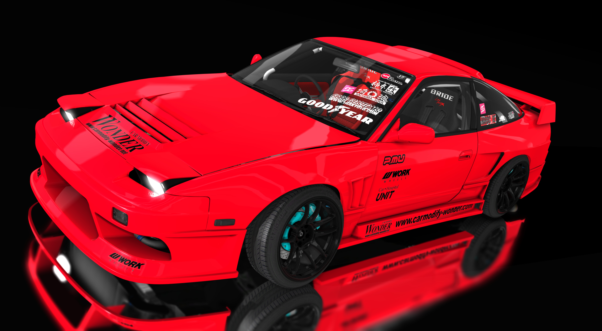 SwL // XStreeto Project | SR20 Nissan 180SX Carmodify Wonder V2 - NSpec COMP Edition, skin Red