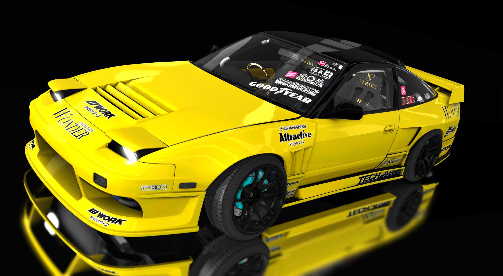 SwL // XStreeto Project | SR20 Nissan 180SX Carmodify Wonder V2 - NSpec COMP Edition, skin Yellerr