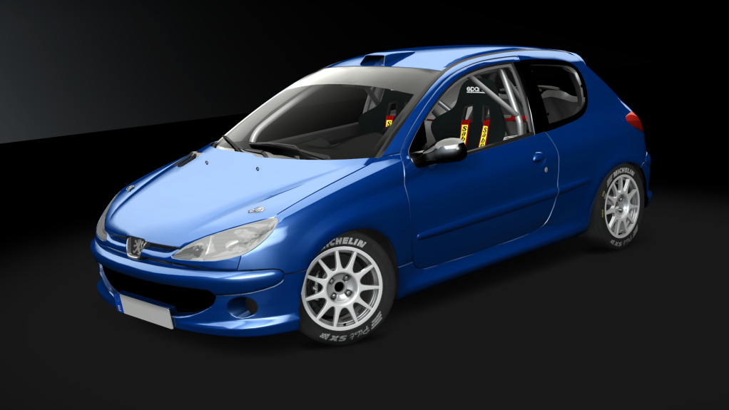 Peugeot 206 1.6 16v Gr.N, skin azul