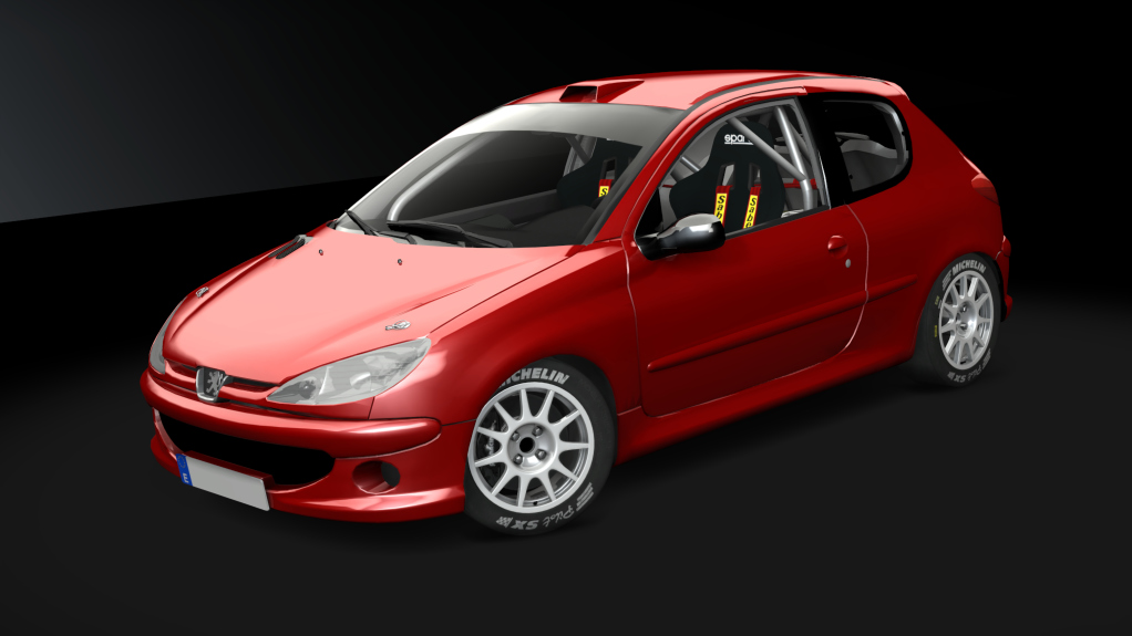 Peugeot 206 1.6 16v Gr.N, skin rojo