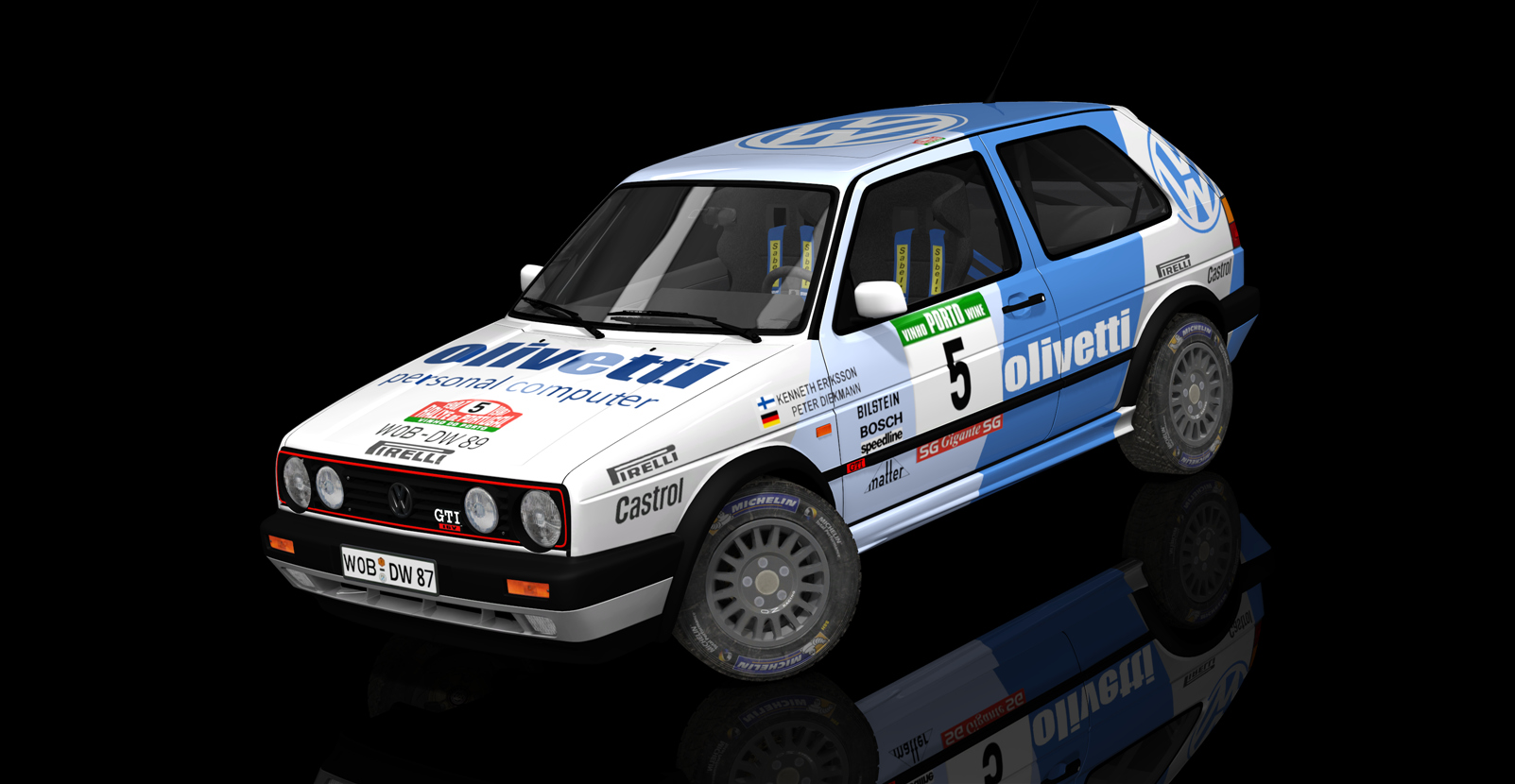 AD Volkswagen Golf GTI MK2 tierra, skin OFICIAL