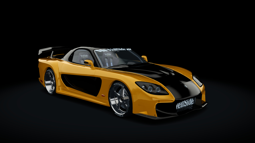 Mazda RX-7 Veilside Fortune, skin orange_carbon