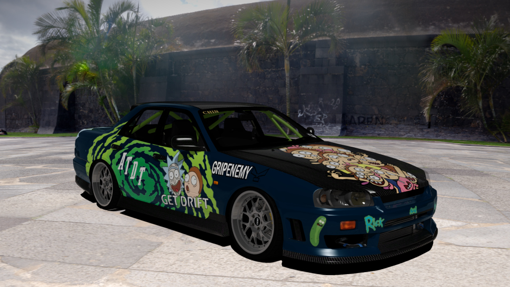 ATDT Nissan Skyline HR34, skin chin rick and mortis_