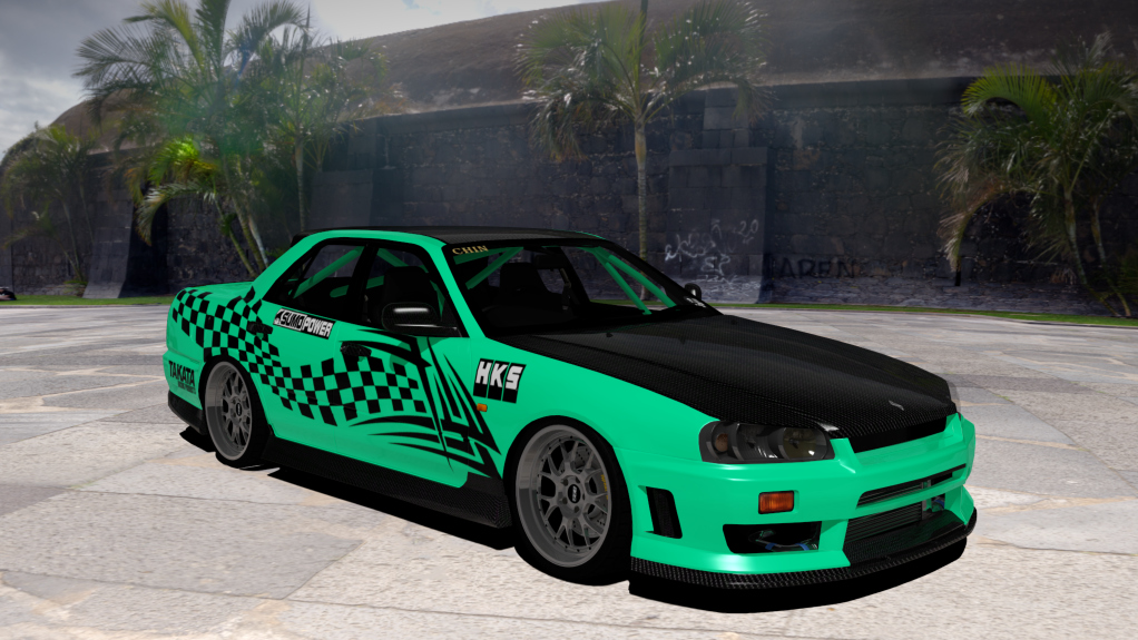 ATDT Nissan Skyline HR34, skin chin verde_