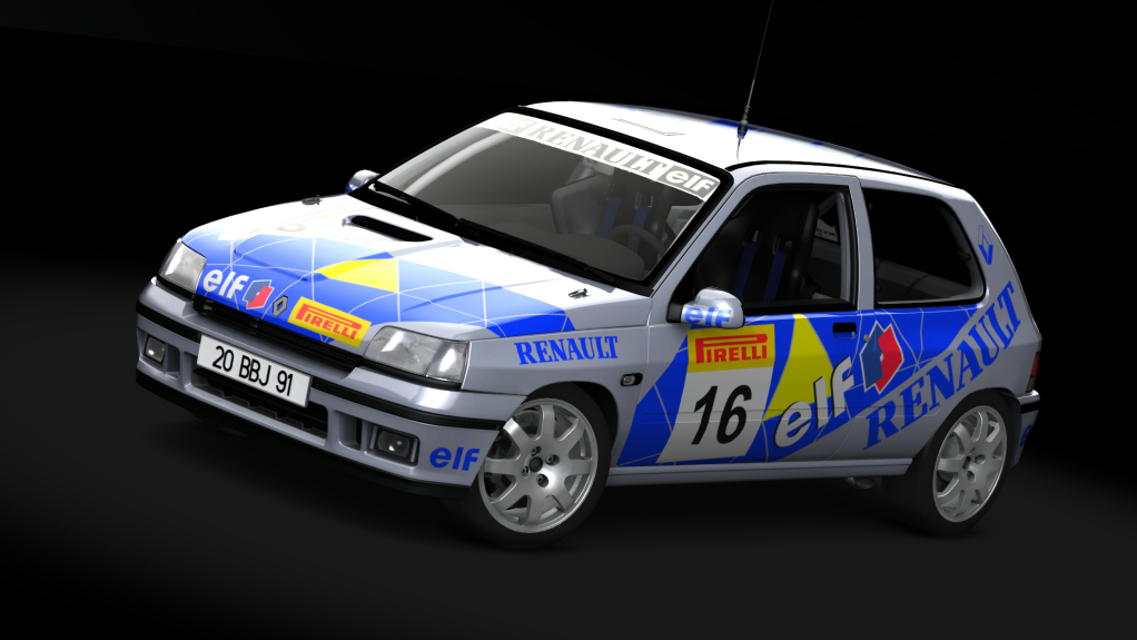 Renault Clio I 16S Gr. A, skin VRally4