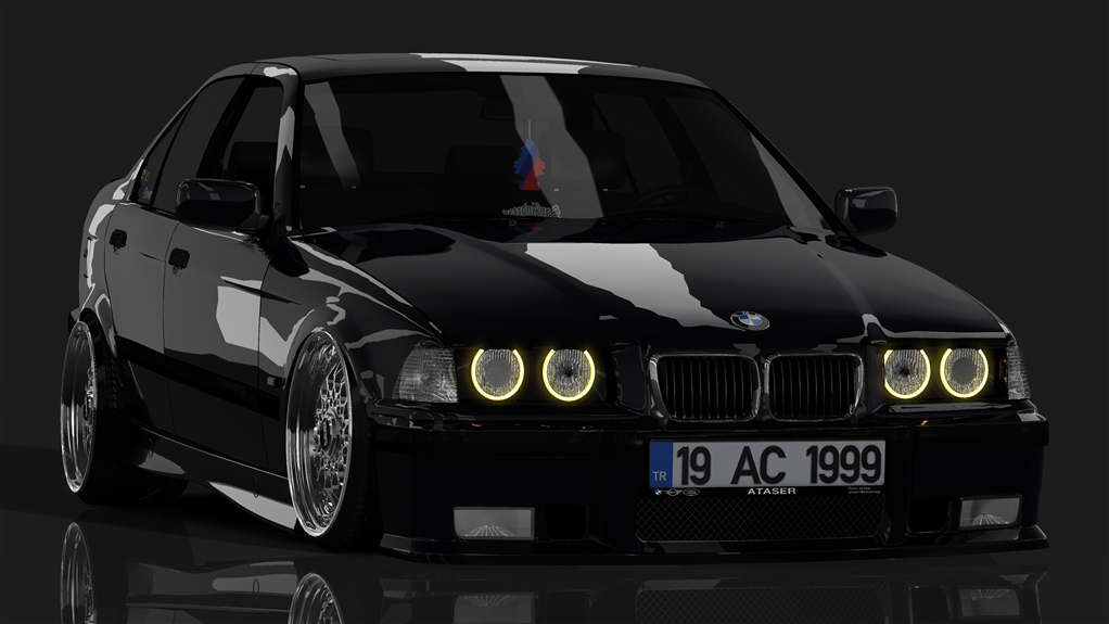 BMW 320i E36 Sedan, skin Dark Blue