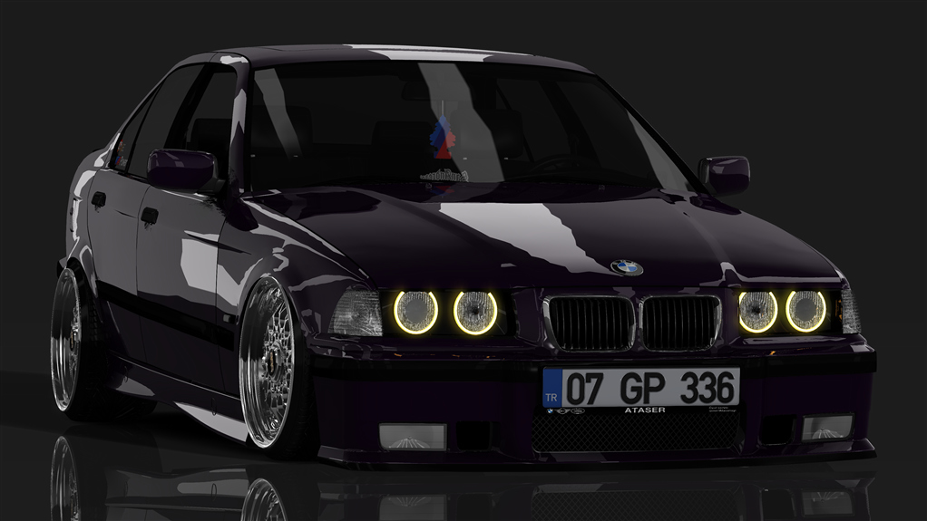 BMW 320i E36 Sedan, skin Daytona Violet