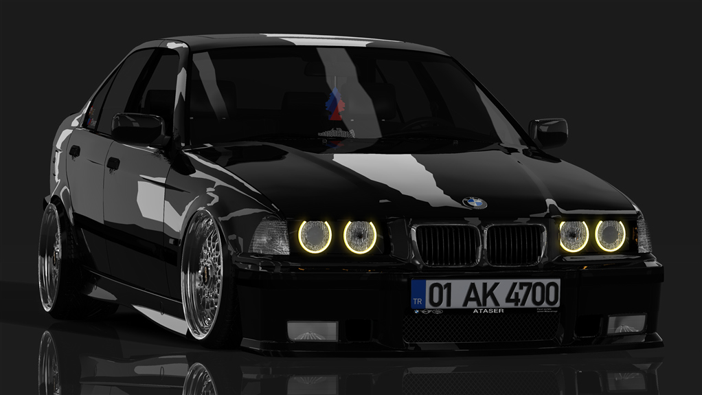 BMW 320i E36 Sedan, skin Schwarz