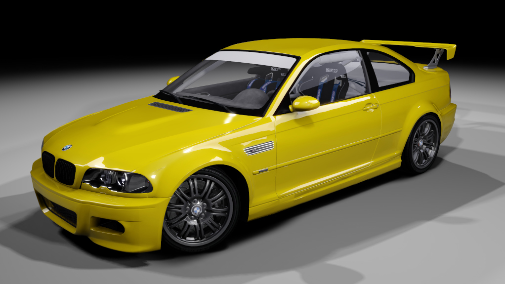 bmw M3 E46 rally, skin amarillo