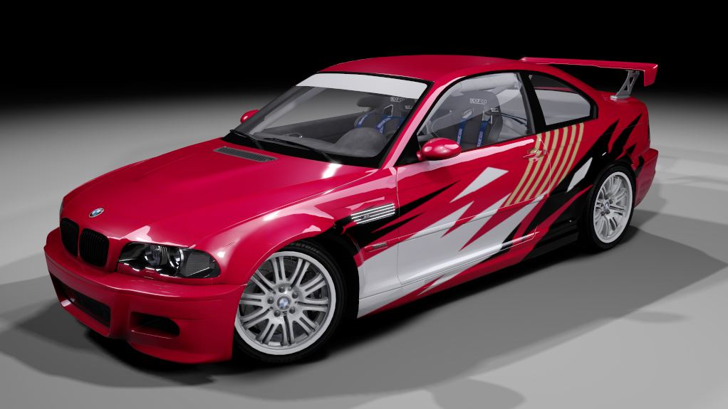 bmw M3 E46 rally, skin rojo