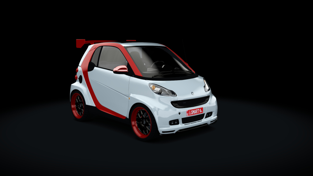 Smart BRABUS Tuned, skin amg_white_red