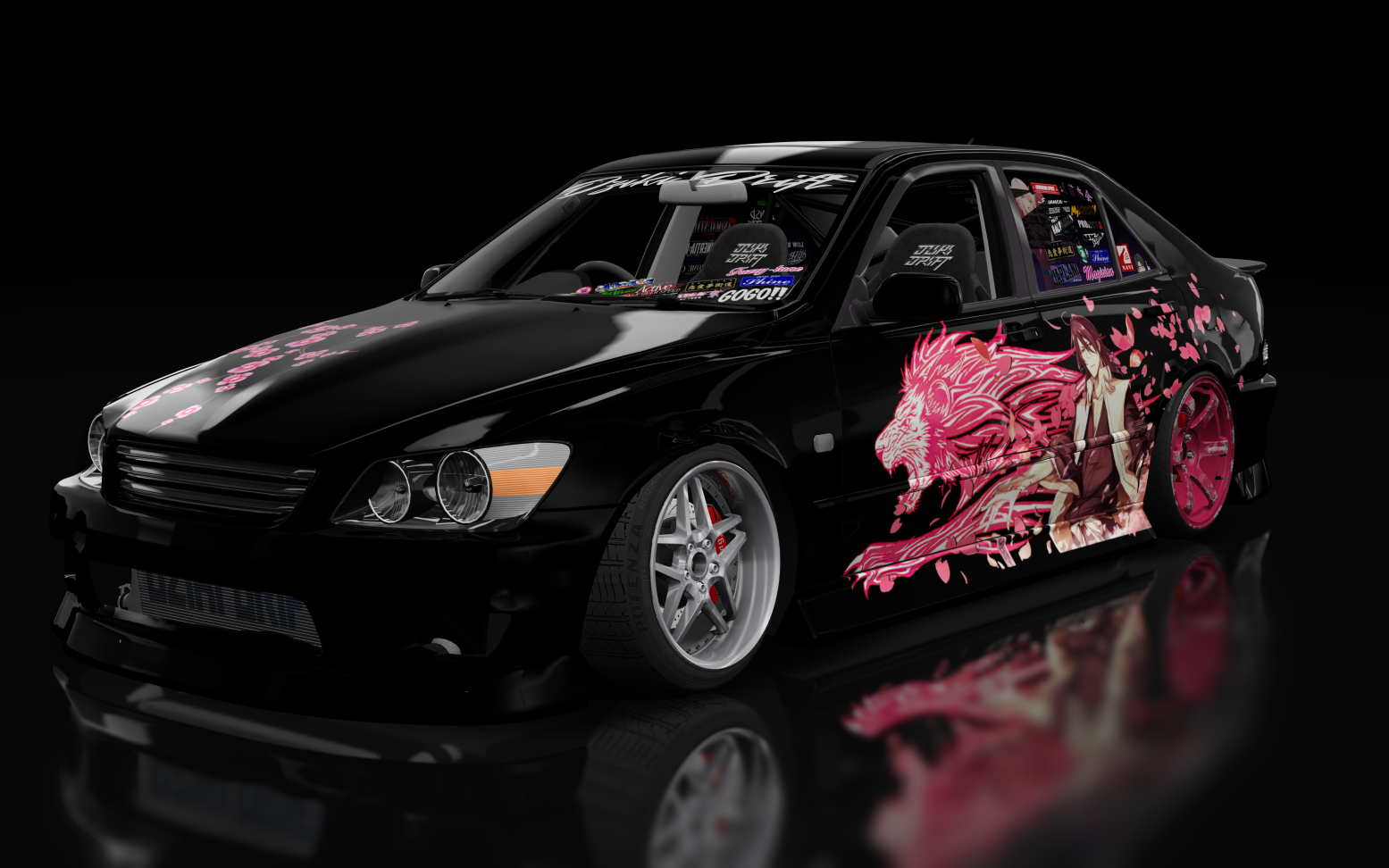 Dziki Drift Lexus IS200, skin Black livery 2