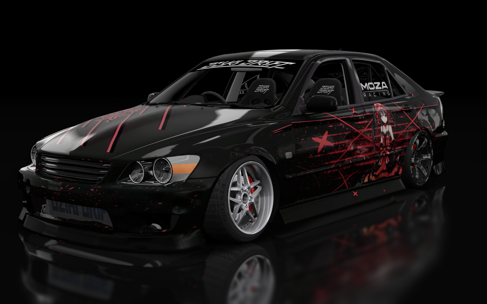 Dziki Drift Lexus IS200, skin Black livery