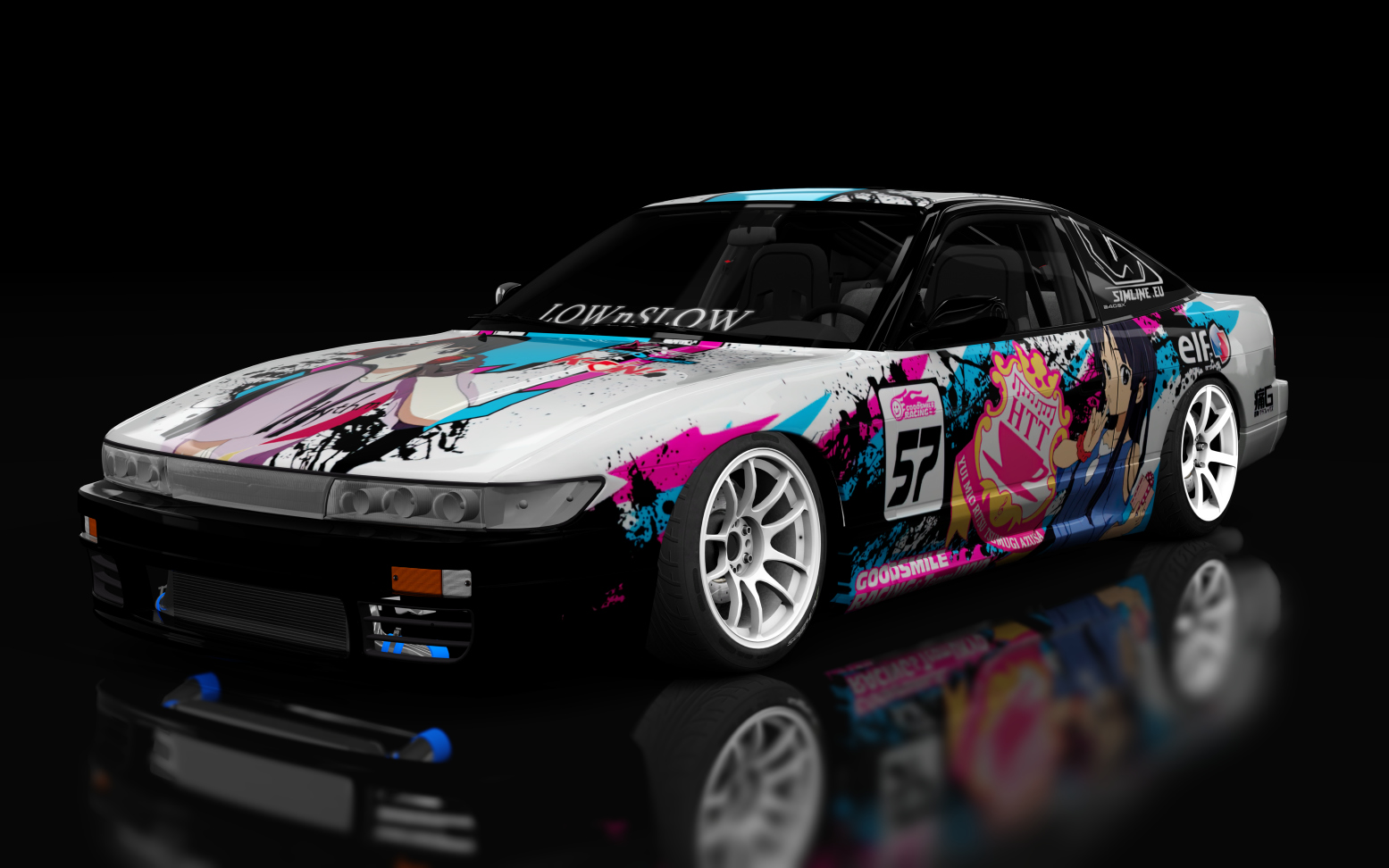 Dziki Drift Nissan 240sx, skin White Anime