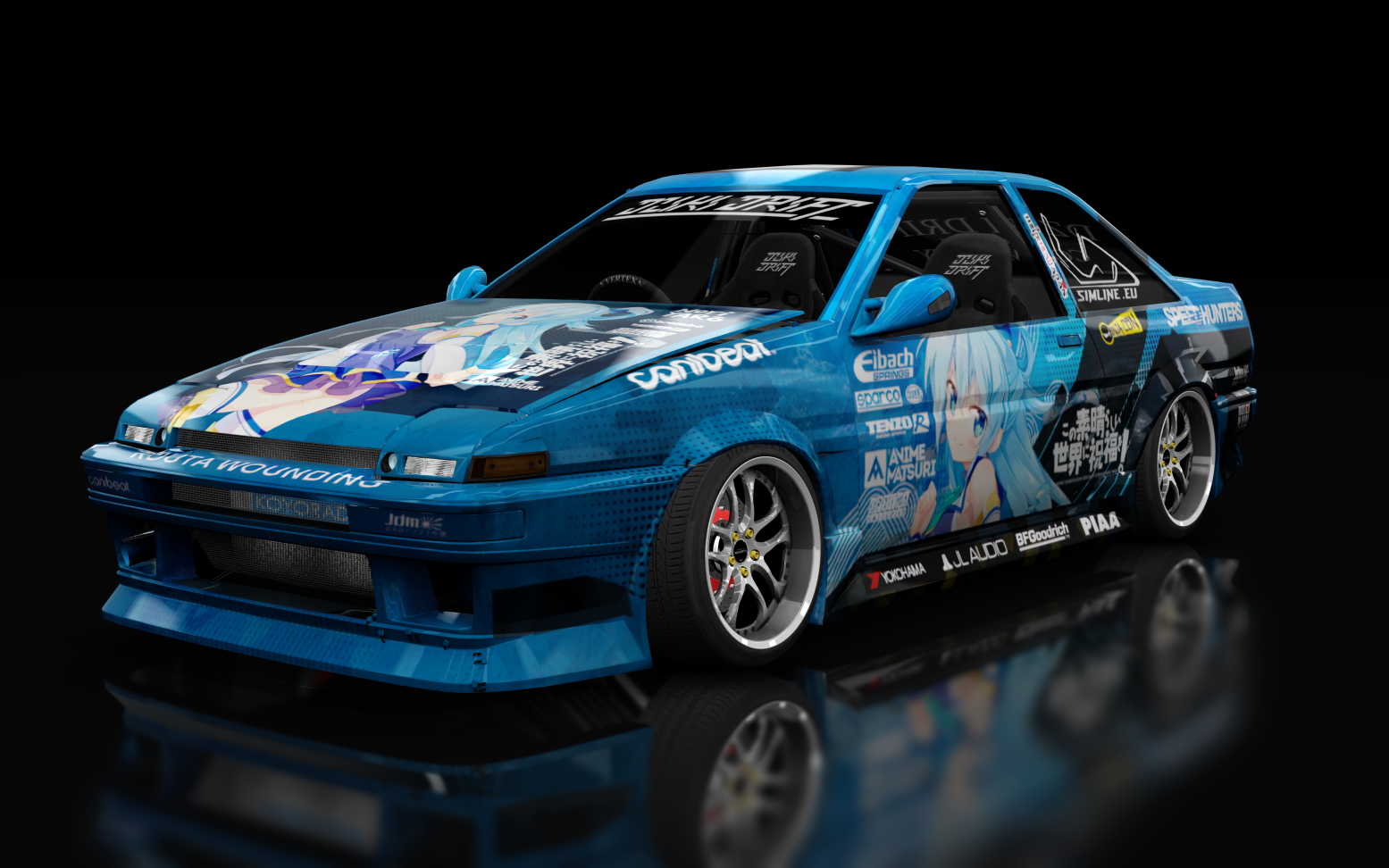 Dziki Drift Toyota AE 86, skin Blue