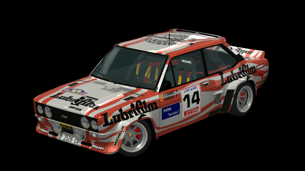 Fiat 131 Abarth Millington, skin Lubrifilm Competicion