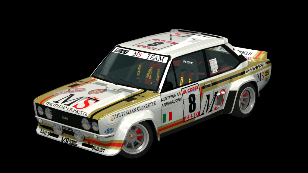 Fiat 131 Abarth Millington, skin MS Team