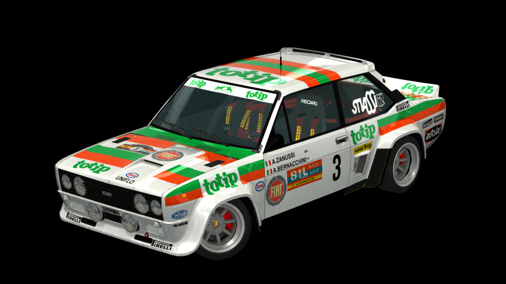 Fiat 131 Abarth Millington, skin Totip Jolly Club