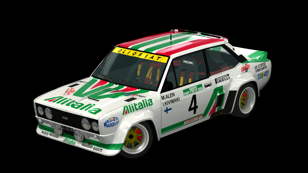 Fiat 131 Abarth Millington, skin alitalia