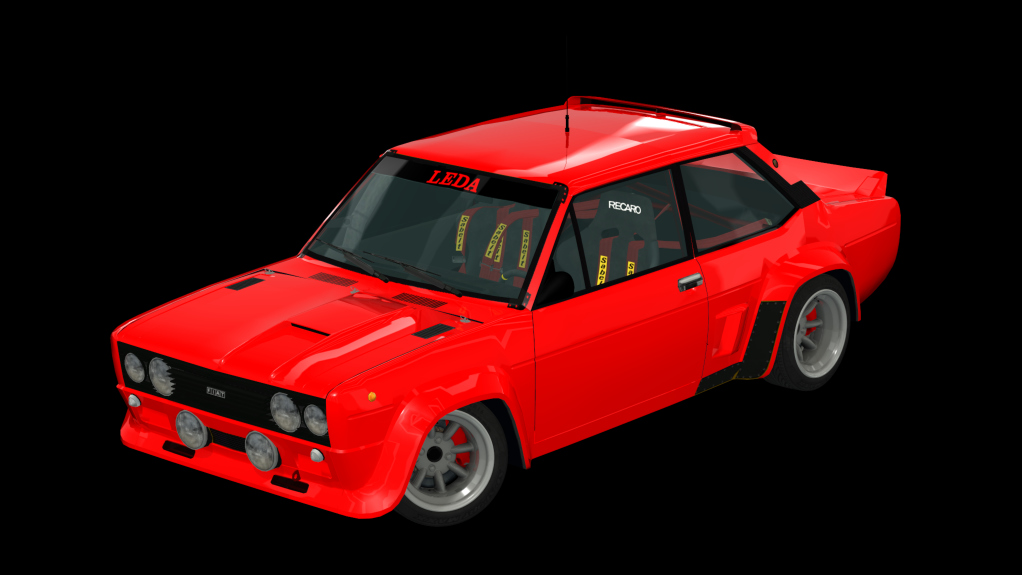 Fiat 131 Abarth Millington, skin red