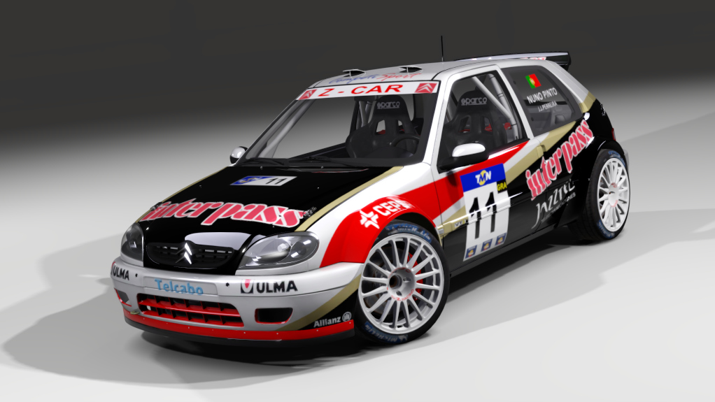 LF S1600 Citroen Saxo S1600, skin #LF Nuno Pinto 2003 - Interpass Competições