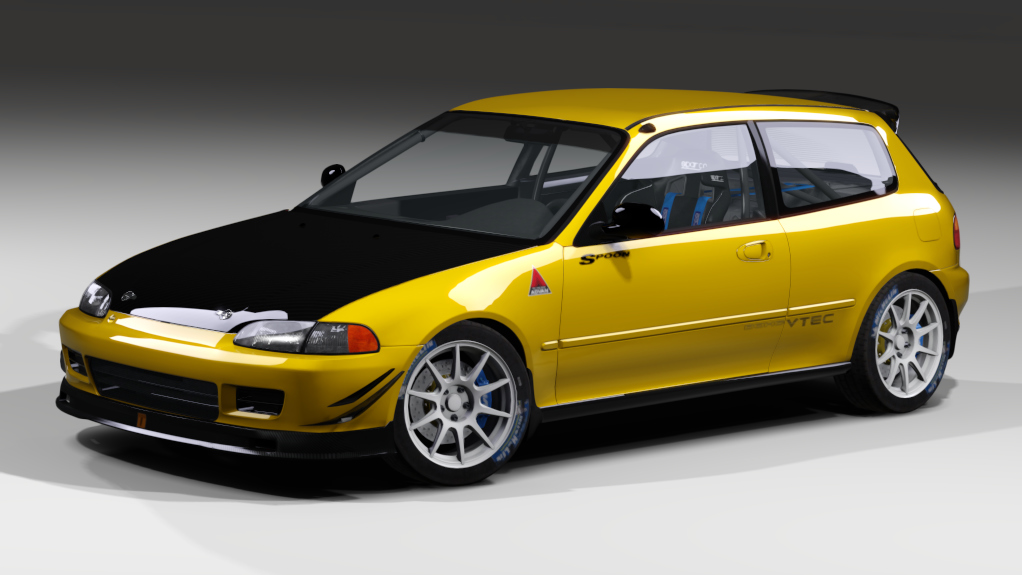 LF HillClimb Honda Civic EG, skin Yellow