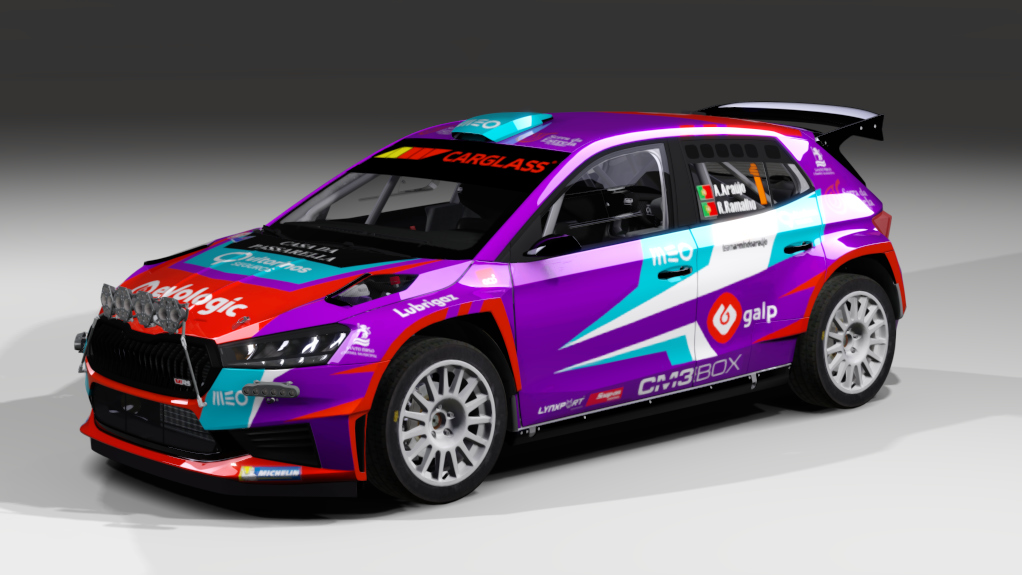 LF Rally2 Skoda Fabia RS Rally2, skin Armindo Araujo 2024 by Roberto Correia