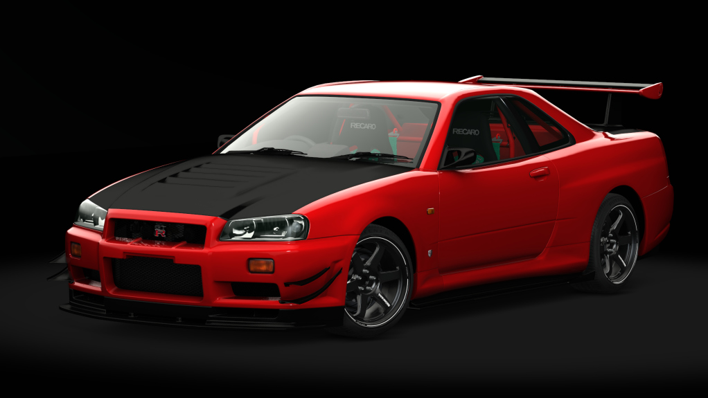 Nissan Skyline GT-T R34 Tracktool, skin 01_active_red