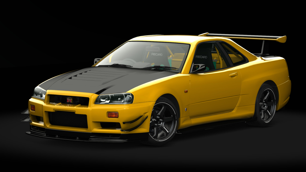 Nissan Skyline GT-T R34 Tracktool, skin 04_lightning_yellow