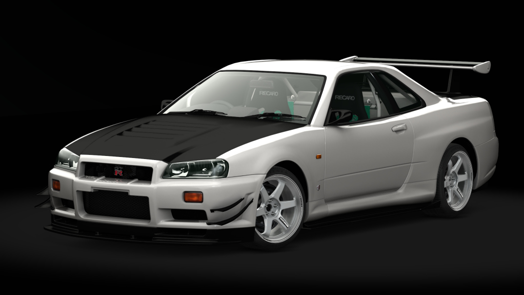 Nissan Skyline GT-T R34 Tracktool, skin 05_pearl_white