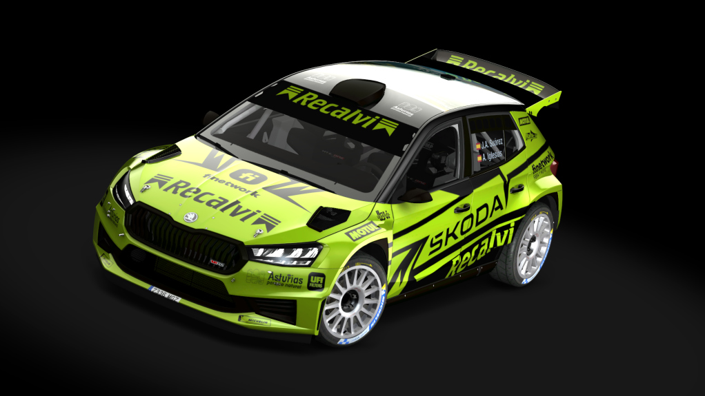 Skoda Fabia RS Rally 2, skin Cohete Suarez