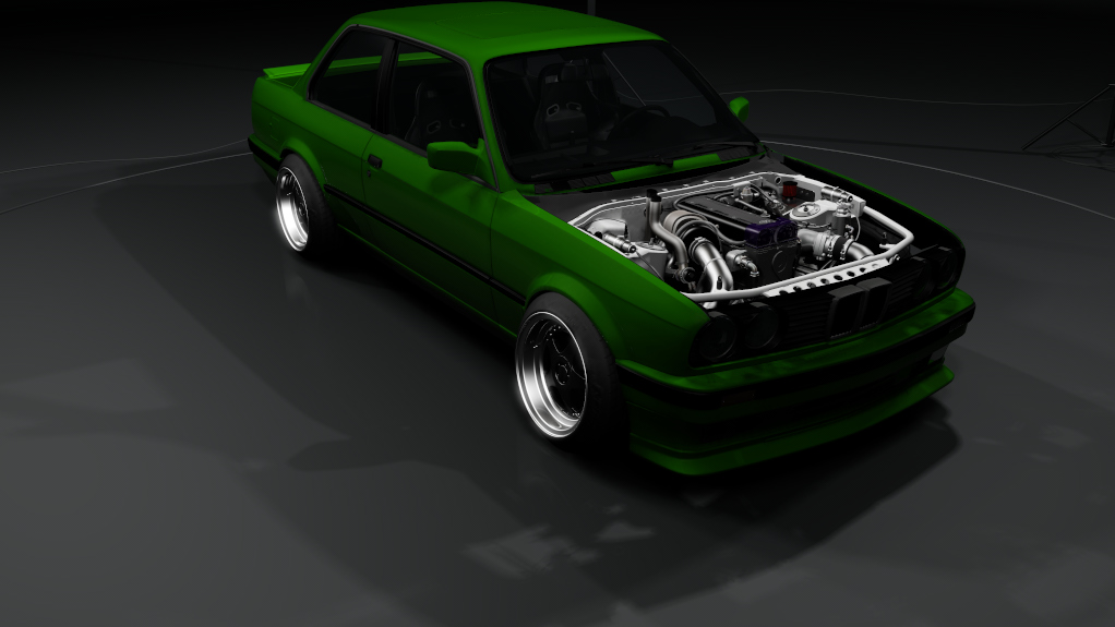 ikytami concept BMW E30 Coupe pack 3, skin green