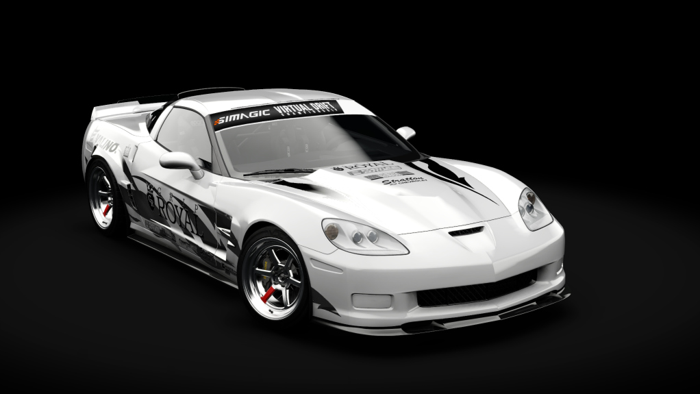 VDC Chevrolet Corvette C6 Public 4.0, skin corvette white chrome