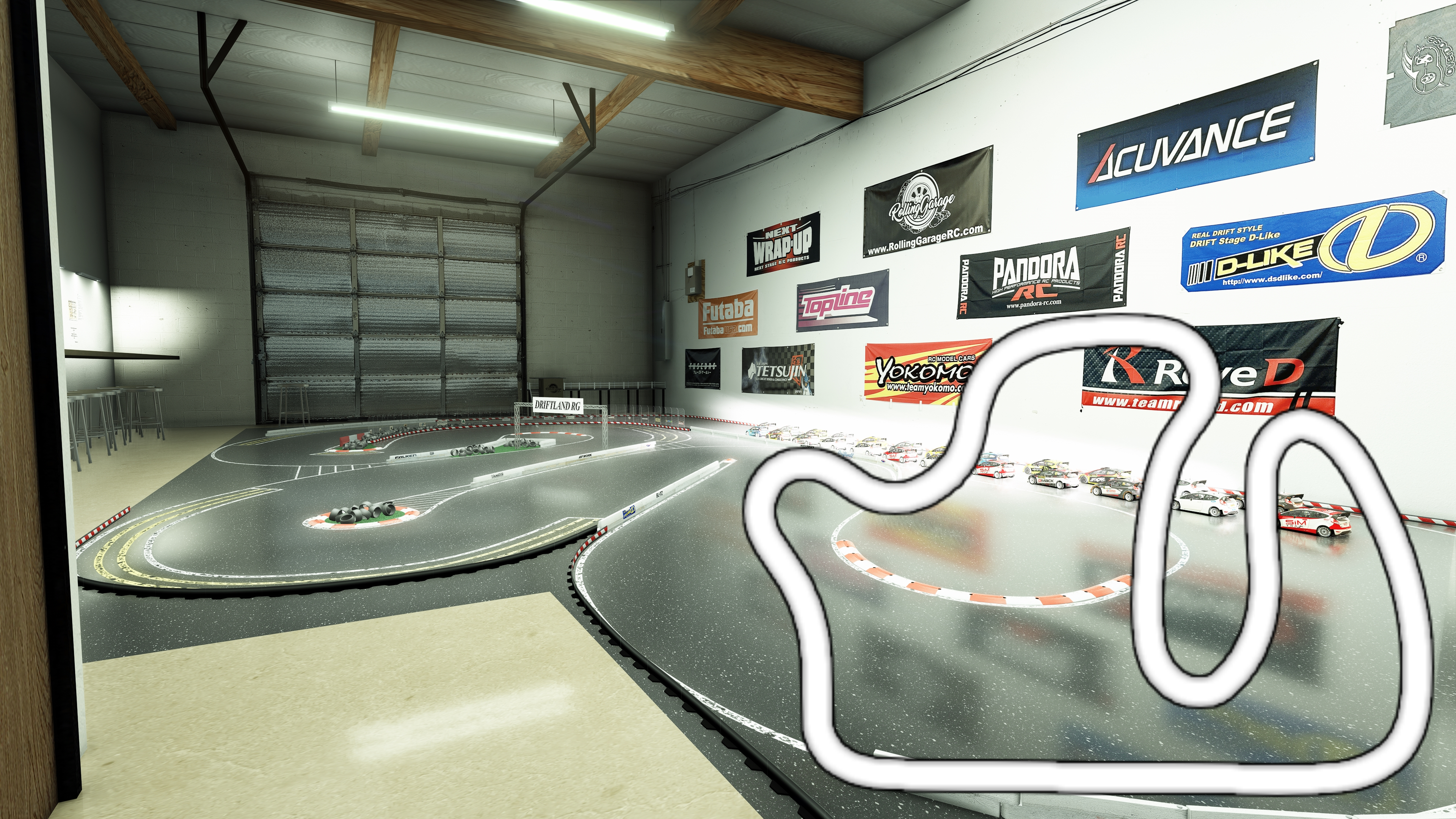 ROLLING GARAGE RC DRIFT CIRCUIT, layout l2