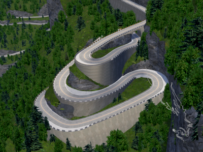 Tianmen Mountain, layout downhill