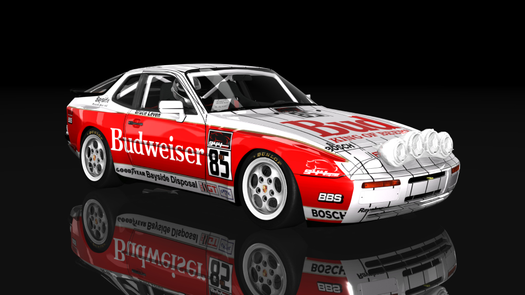 GrB Porsche 944 Turbo Rally, skin budweiser