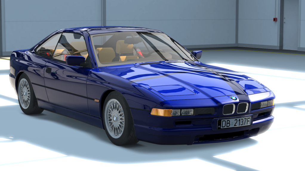 BMW E31 850i V12, skin interlagos_blue_metallic