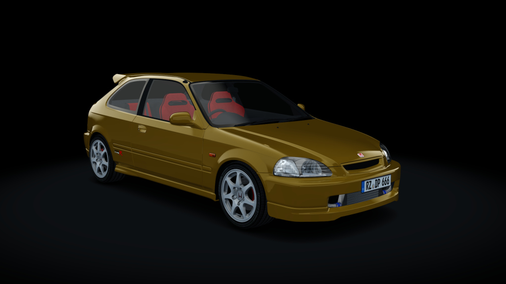 Honda Civic EK9 Type-R Turbo, skin Orange