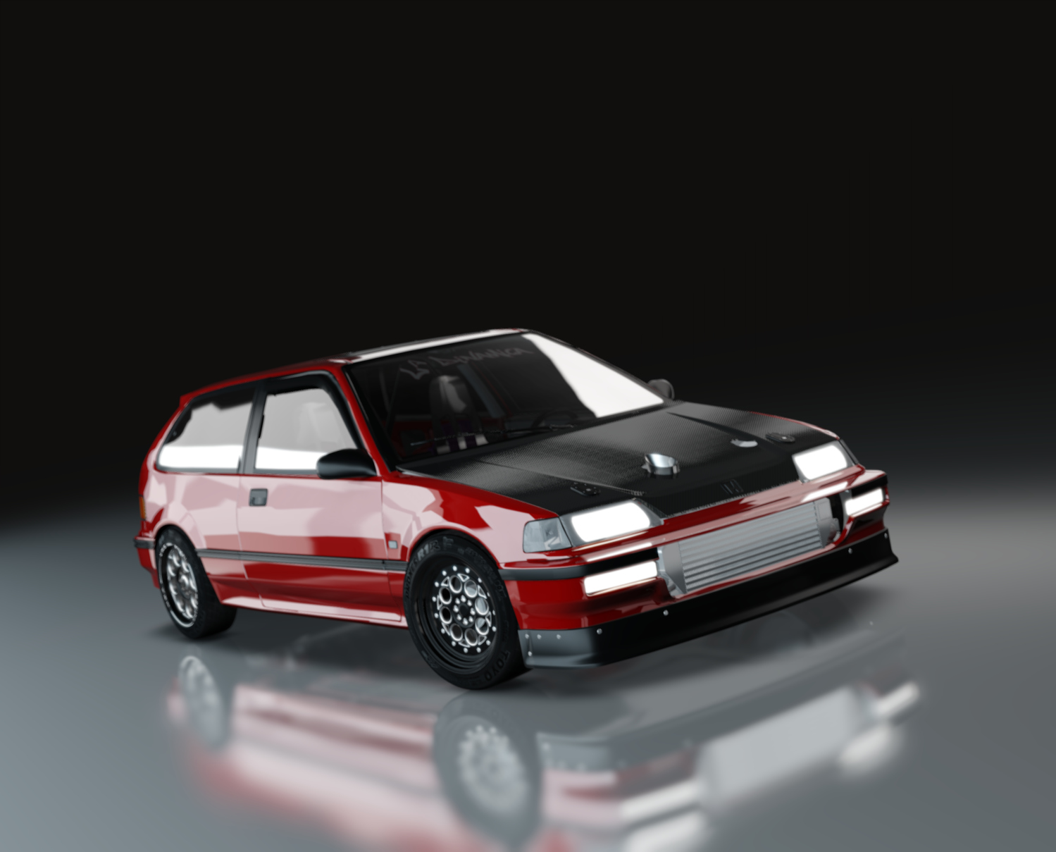 King_Honda Civic EF9 LA_Dinamica, skin RED