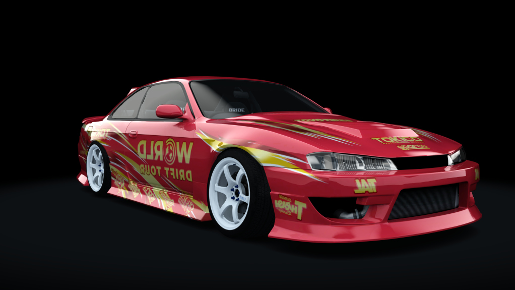 Nissan Silvia S14 WDT Street by sarck, skin red_tokico